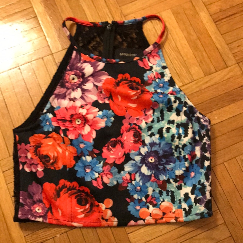 MINKPINK floral crop top